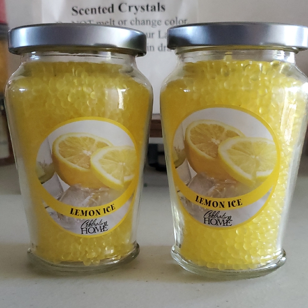 Lemon Ice Scented Crystals for Warmer or sachet does not melt Home Interiors New